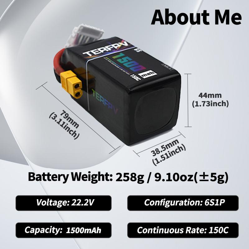 بطارية ليثيوم بوليمر TERFPV 6S - مراجعة Drone Battery Plate وسعره